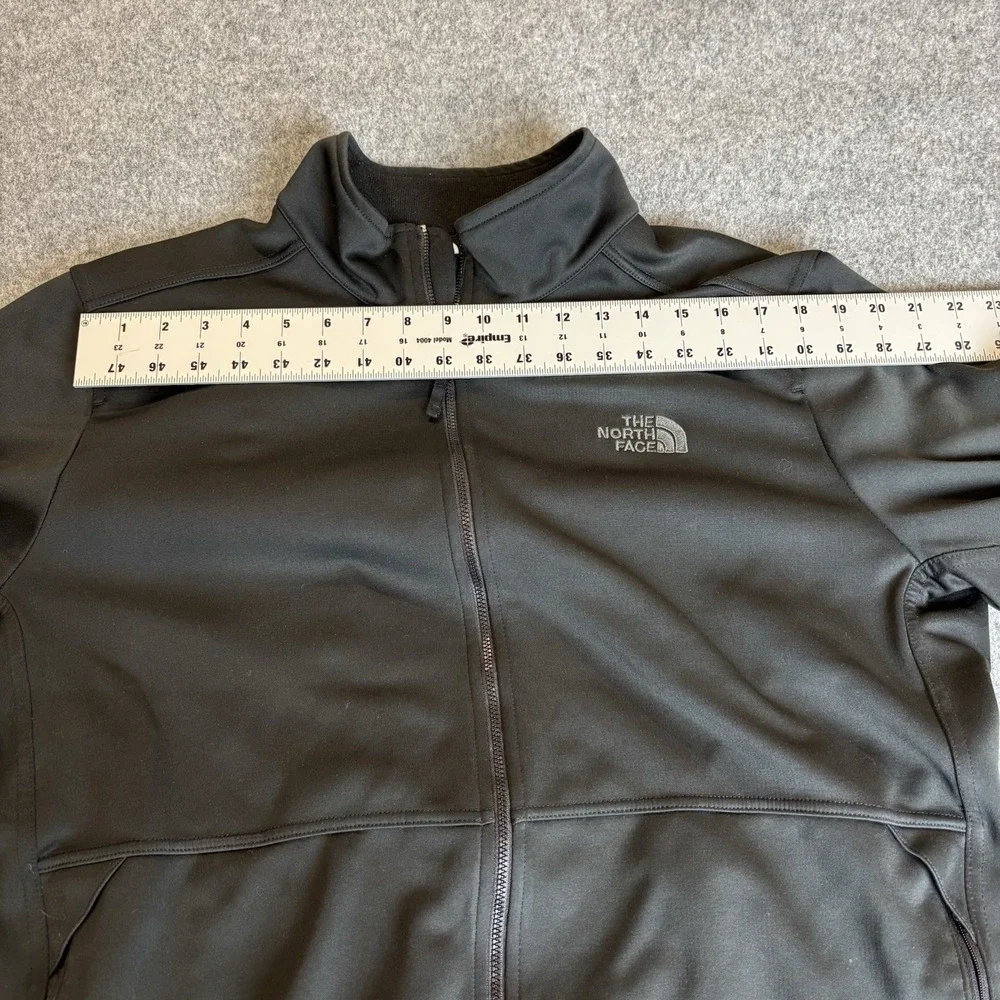 The‎ North Face Jacket Mens Xl Full Zip Up Black Polyester Softshell